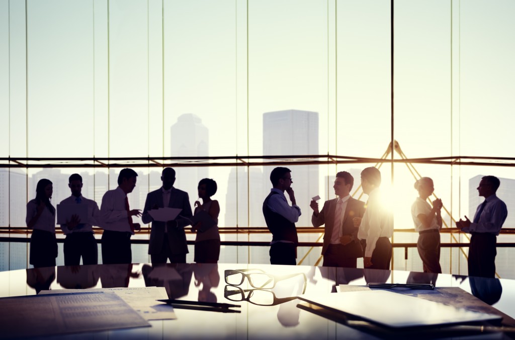 business people talking in the office